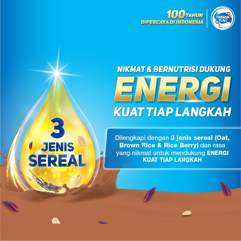 Frisian Flag Susu Sereal Cokelat, Nikmat Tanpa Bulir