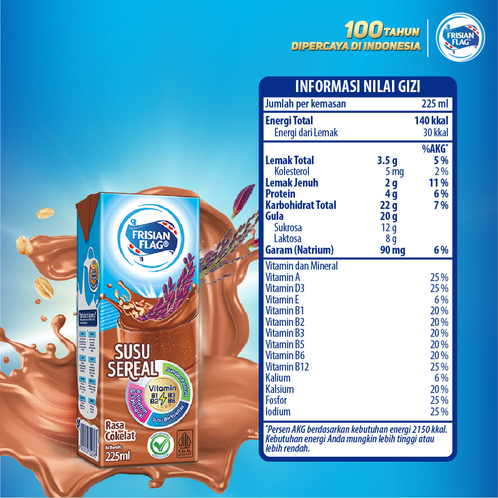 Frisian Flag Susu Sereal Cokelat, Nikmat Tanpa Bulir