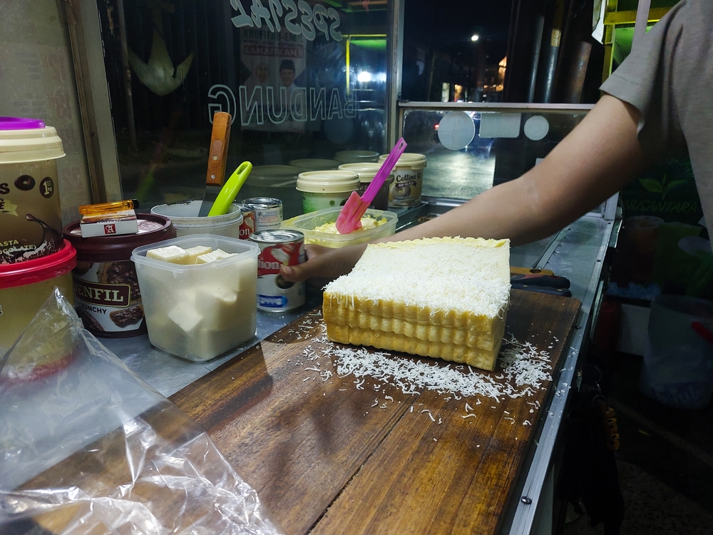 Roti Bakar Keju Pisang Cokelat